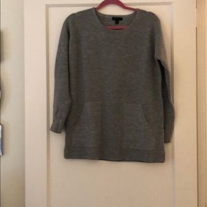 J crew long sweater with pockets